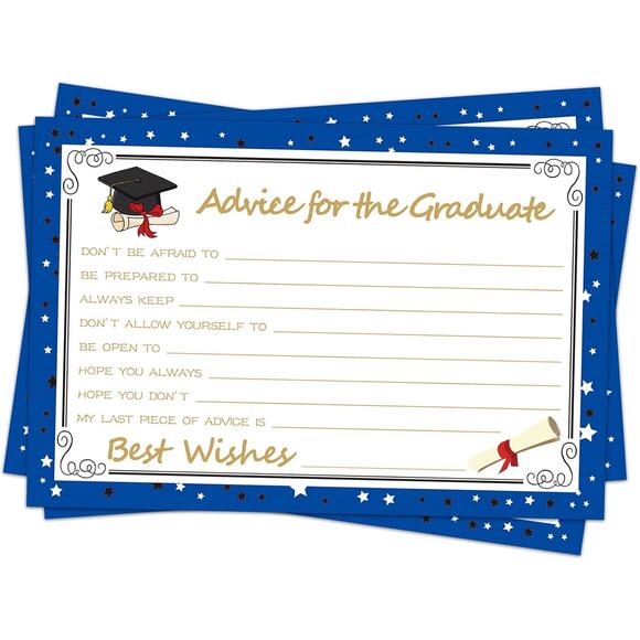 50pc Congrats congratulations Grad Wish & Advice Cards High School or College - Picture 4 of 6